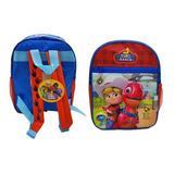 Mochila 12puLG Personajes Infantiles Jardin Quepeños Color Rojo Diseño De La Tela Dino Ranch