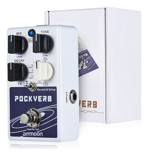 Pedal De Efectos 7 Reverb Delay Tempo Tap 7 Con Effects + Tr