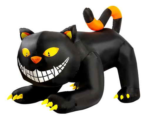 Inflable Halloween Gato Negro Brujo Led 6ft 1.8mt  Exterior