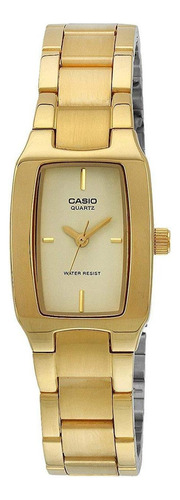 Reloj Casio Ltp-1165n-9c Para Dama Dorado Elegante