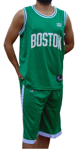 Conjunto - Uniforme Nba-basquet Adulto Boston Celtic Verde