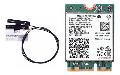 Tarjeta Wifi Ax201ngw Con 2 Antenas De 2.4 Ghz+5 Ghz Wifi 6