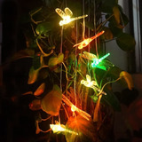 Yeyo Libélula Led Solar Wind Chime Luz De La Noche, Con Camb