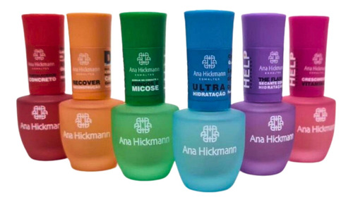 Kit Esmalte Ana Hickmann Help Treatment 5 Bases + 1 Secante