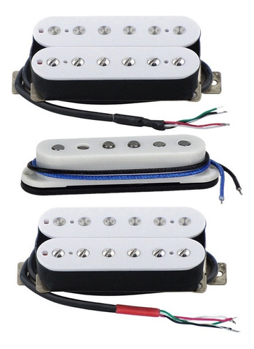 Conjunto Branco De Captadores De Guitarra Hsh Alnico 5 De 3