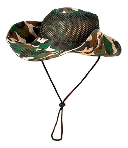 Sombrero Australiano Camuflado Ajustable Respirable Pesca