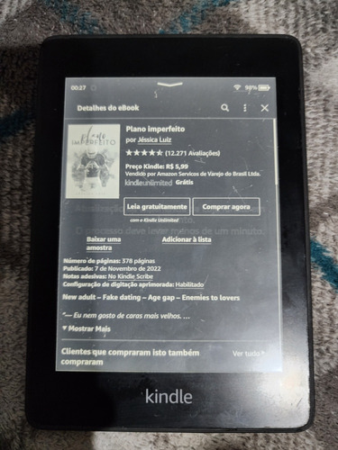 Kindle 10° Geração Wifi + Luz De Leitura Versão Paperwhite