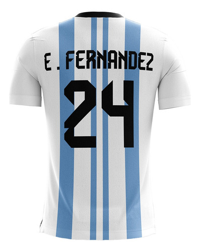 Camiseta Argentina Campeon Enzo Fernandez Adulto Talle 16