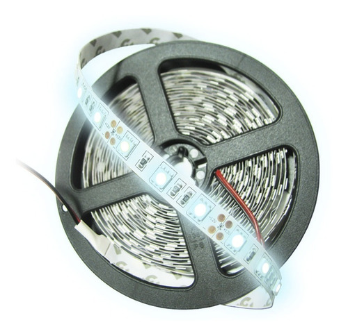 Tira De Led Smd Blanco Frio Para Interior Adhesivo 3m 5 Mts