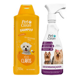 Kit Shampoo Desembaraçador Shitzu Lulu Poodle Pelos Longos 