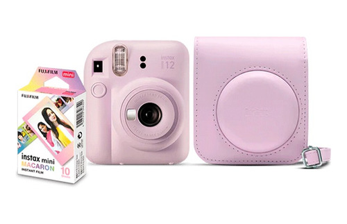 Kit Camera Instax Mini 12 Fujifilm + Bolsa + Filme Macaron