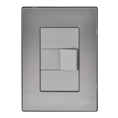 Placa Armada Con 1 Botón Timbre, Acero Inoxidable Igoto Color Plata
