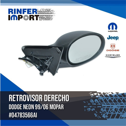 Retrovisor Derecho Chrysler Neon 99/06 04783566ai Mopar Foto 2