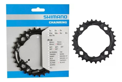 Coronilla Shimano Alivio 30t Dientes M4000 3x9vel 