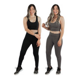 Kit 2 Conjuntos Feminino De Academia Moda Fitness Promoção