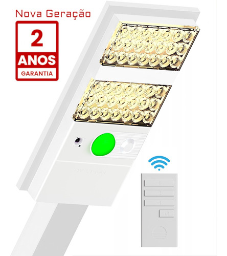 Luminaria Solar Refletor Poste S400 Branca Led 3000k Oversun