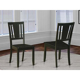 Este Oeste Muebles Duc-blk-w Dudley Cocina Comedor Sillas - 