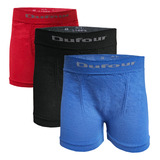 Pack X 6 Calzoncillos Boxer Niño Dufour Algodón Liso 12093