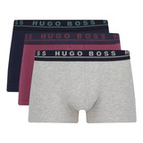 Bóxers Hugo Boss Cotton Stretch 3 Pack Trunk Tag Originales