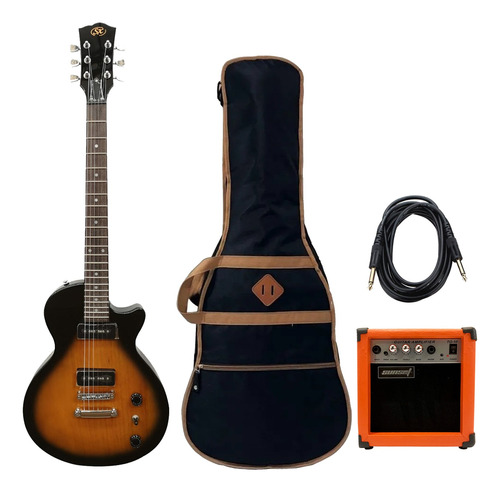 Guitarra Eléctrica Les Paul Amplificador 10w Funda + Cable 