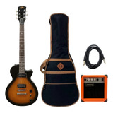 Guitarra Eléctrica Les Paul Amplificador 10w Funda + Cable 