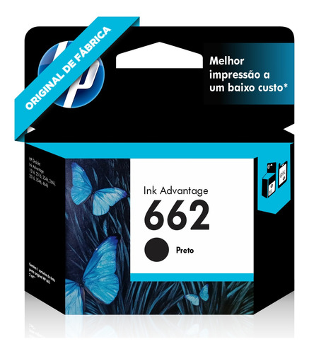 Cartucho Hp 662 Cz103ab Preto Original Impressoras 2516 4646