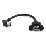 Cable Usb 3,0 Con Ángulo 90 Grados, Alargador Macho A Hembra