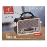 Rádio  Kapbom Rádio Portátil Ka3199  Portátil  Cor  Marrom-claro