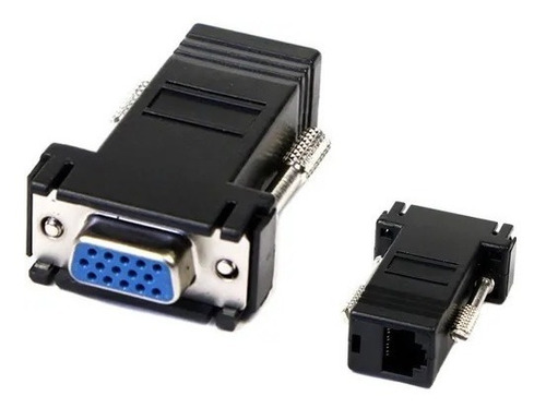 2 Conectores Adaptador Vga Fêmea X Rj45 P/ Cabo De Rede