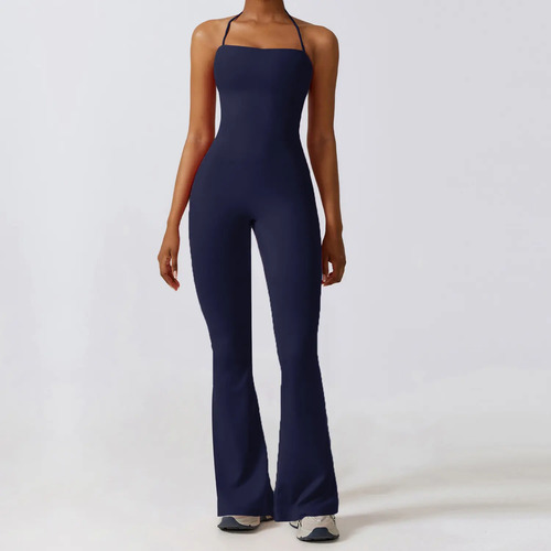 Enterizo Ropa Deportiva Mujer Gym Pantalones Campanudos