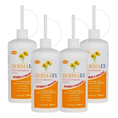 4 Dermaex Óleo De Girassol Dersani Feridas E Escaras 200ml | MercadoLivre