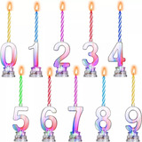 Vela Para Cumpleaños Pastel Con Luz Led Números