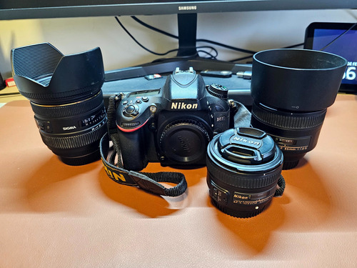 Nikon D610 + 24-70 F2.8 + 85mm F1.8+ 50mm 1.8 + Grip + 2 Bat