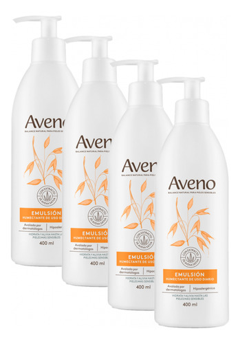 Combo X 4 Aveno Emulsión Piel Sensible 400 Ml