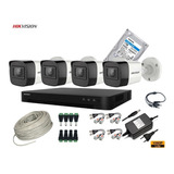 Cctv Kit Pro Hikvision Dvr 4ch + 4 Cam 2mp Disco 1t Tienda9
