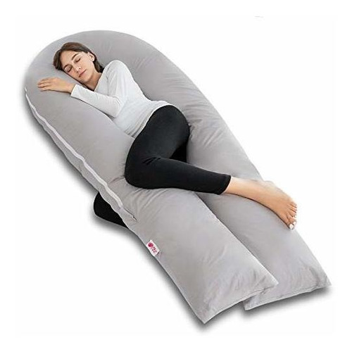 Almohada Embarazo Cuerpo Completo 300tc (gris)