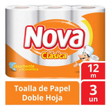 Nova Clásica Toalla De Papel 3 Unidades 12 Mt