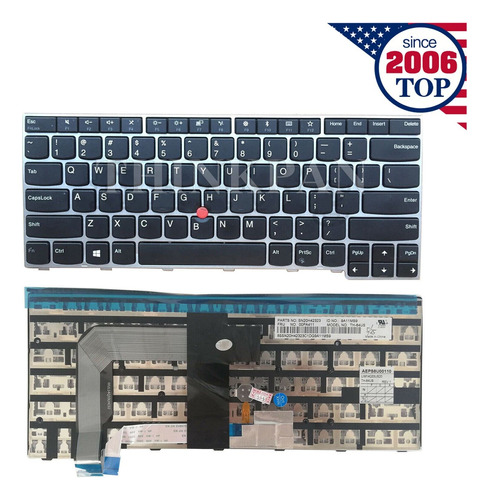 Genuine Us Non-backlit Silver Keyboard For Lenovo Thinkp Aab