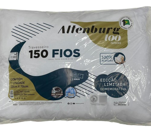 Travesseiro Altenburg 50x70 100 Anos 150 Fios