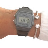 Reloj Casio Dama Mod F-91ws  Malla Transparente  Sumergible