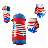  Saco De Pancada Infantil Boxe Brinquedo Boxeador Com Luvas