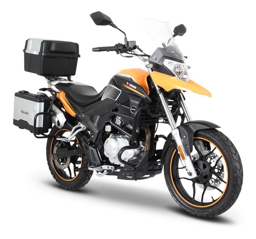 Moto Italika V200 Negro / Naranja