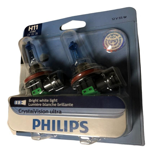 Philips H11 Crystalvision Ultra Upgrade - Bombilla Para Faro