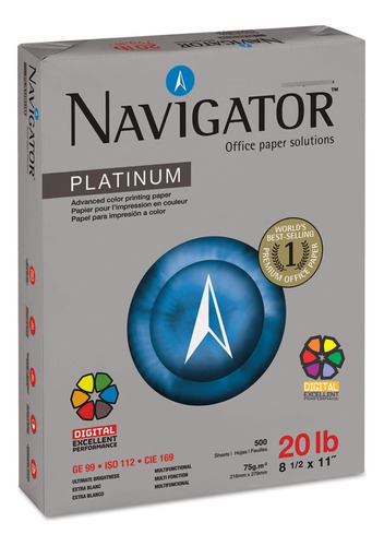 Navigator Bond Digital Tamaño Carta 75 Grs. 1000 Hojas      