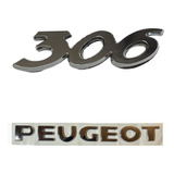 Kit Emblema Insignia Peugeot Numero 306 Palabra Peugeot