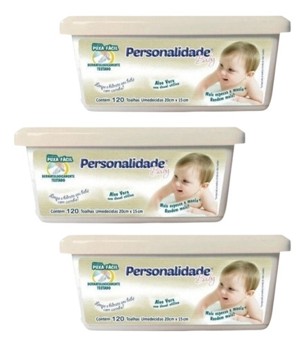 Kit C3 Baby Toalhas Umedecidas Em Pote - Personalidade