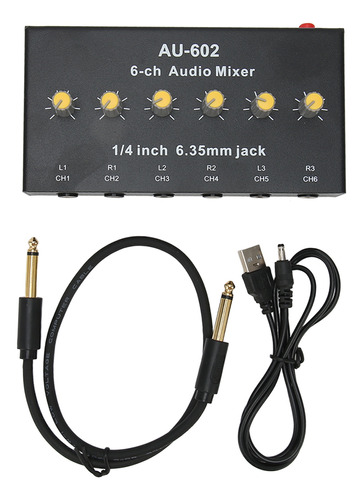 Mini Mezclador De Sonido, 6 Canales Mono, 3 Canales Estéreo,