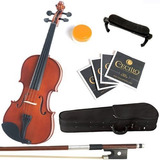 Violin Mendini De Madera Maciza Con Estuche Rigido, Arco,