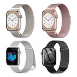 4pcs Correa Para Apple Watch Acero, Serie 8/7/6/5/4/3/2/1