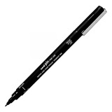 Caneta Brush Pen Uni Pin Preta Fine Line Uniball